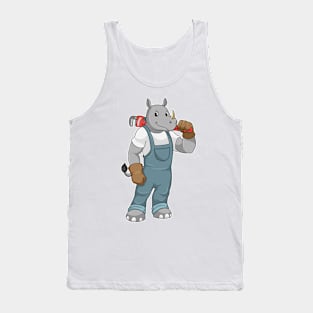 Rhino as Handyman with Water pump pliers Tank Top